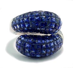 Sapphires 8.20 Carat Ring 18 Karat White Gold Algt Certified