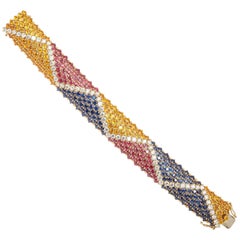 Bracelet de saphirs et diamants