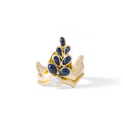 Sapphires and Diamond Ring