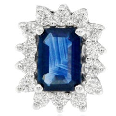 Sapphires and diamonds earrings