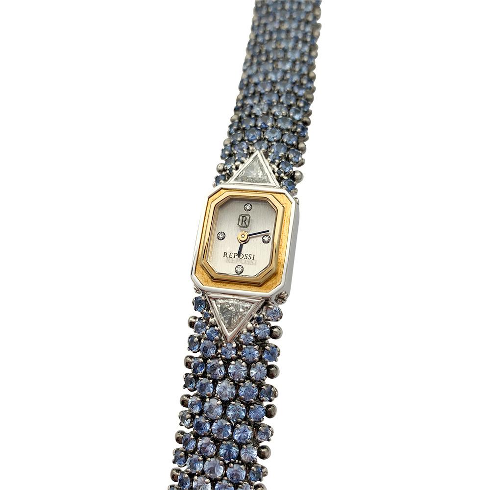 Sapphires and Diamonds Repossi Watch In Excellent Condition For Sale In Paris, IDF