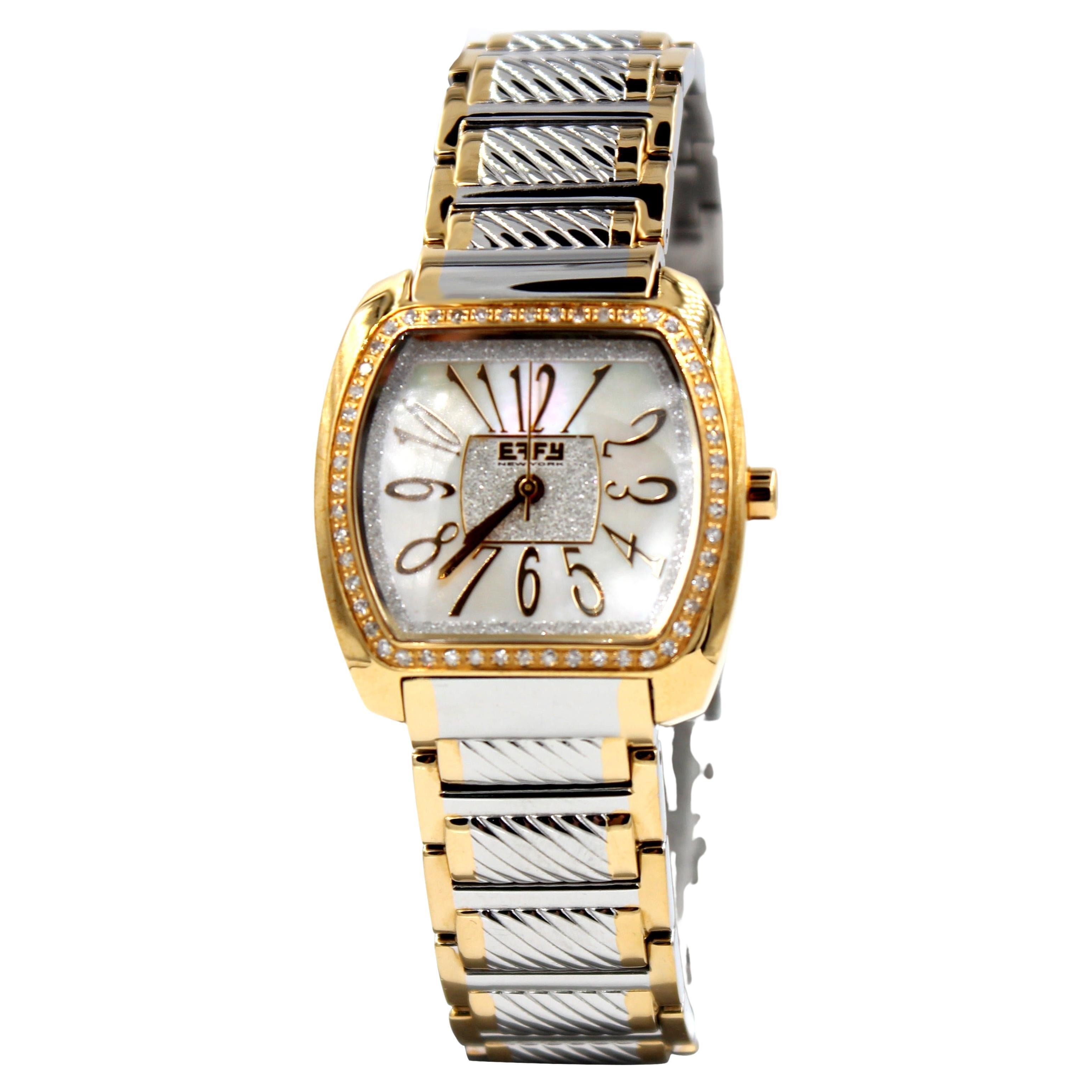 Saphire & Diamanten Pave Zifferblatt Luxus Schweizer Quarz Exotische Uhr im Angebot