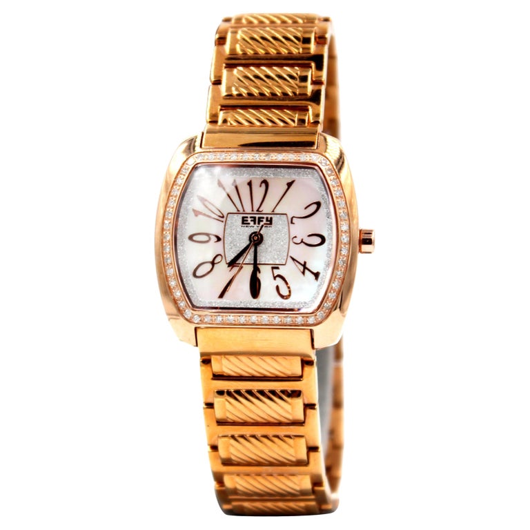 White Sapphires Pave Dial Luxury Swiss Quartz Exotic Leather Band Watch
