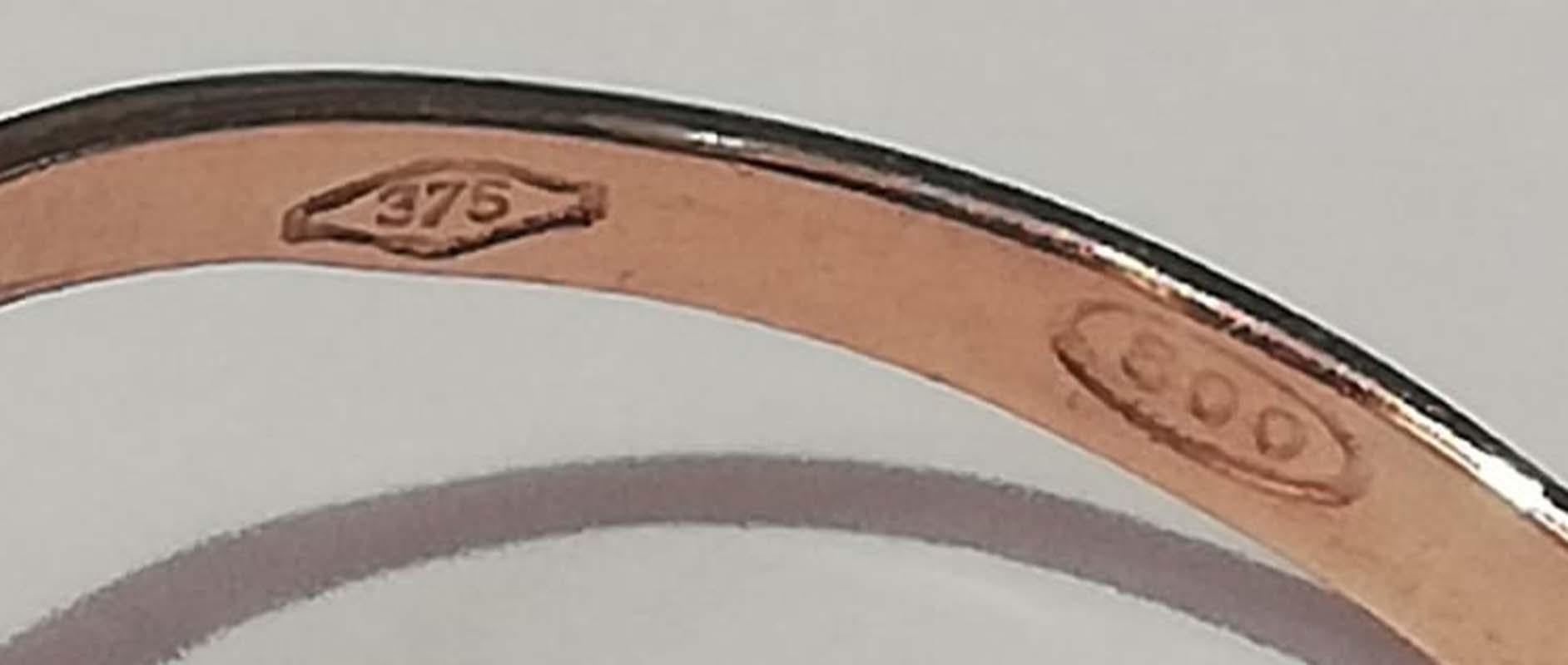 Sapphires, Diamonds, Rose Gold and Silver Ring. Damen im Angebot