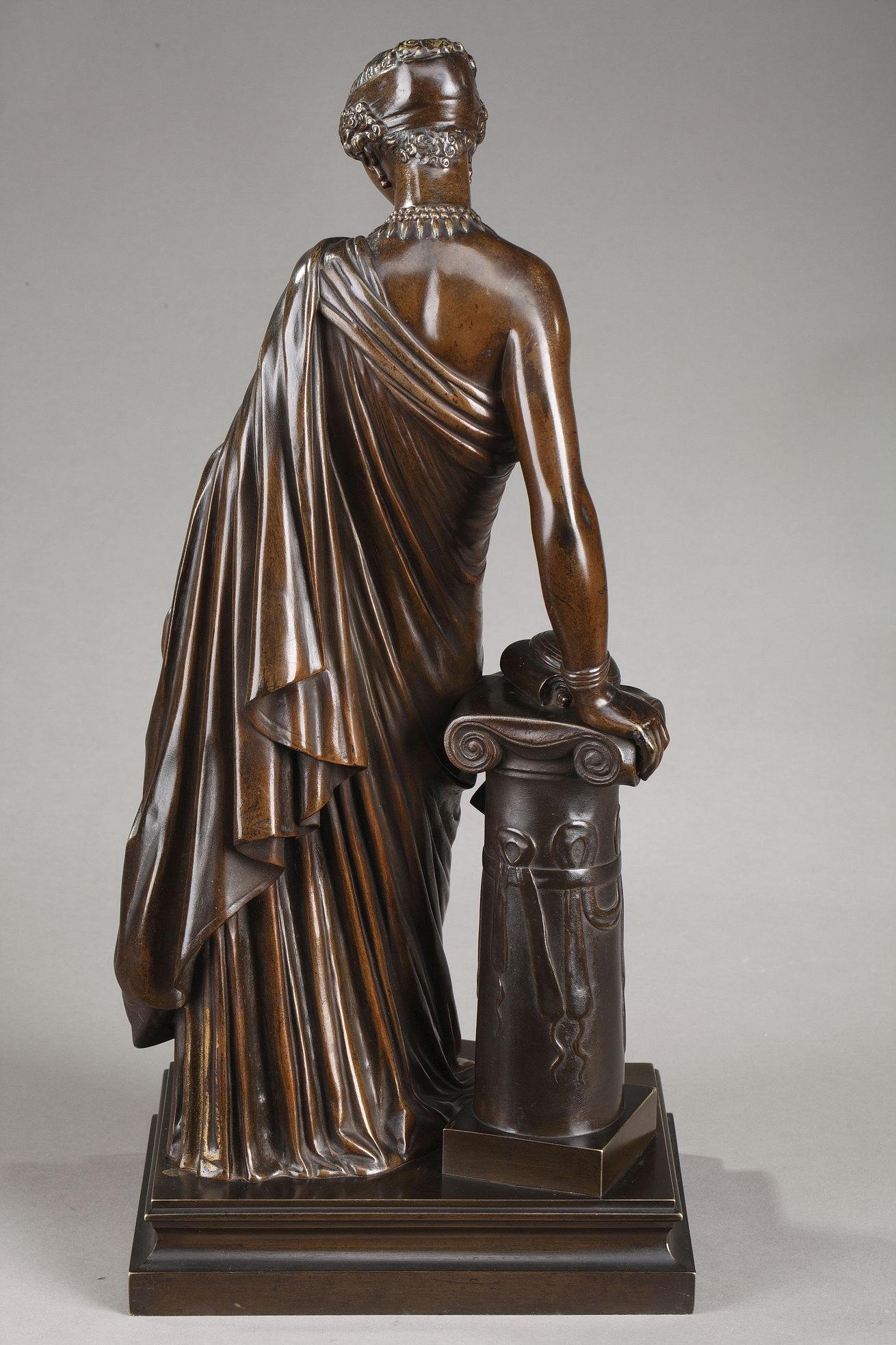 Patinated Sappho After Jean-Jacques Pradier, Cast by Victor Paillard