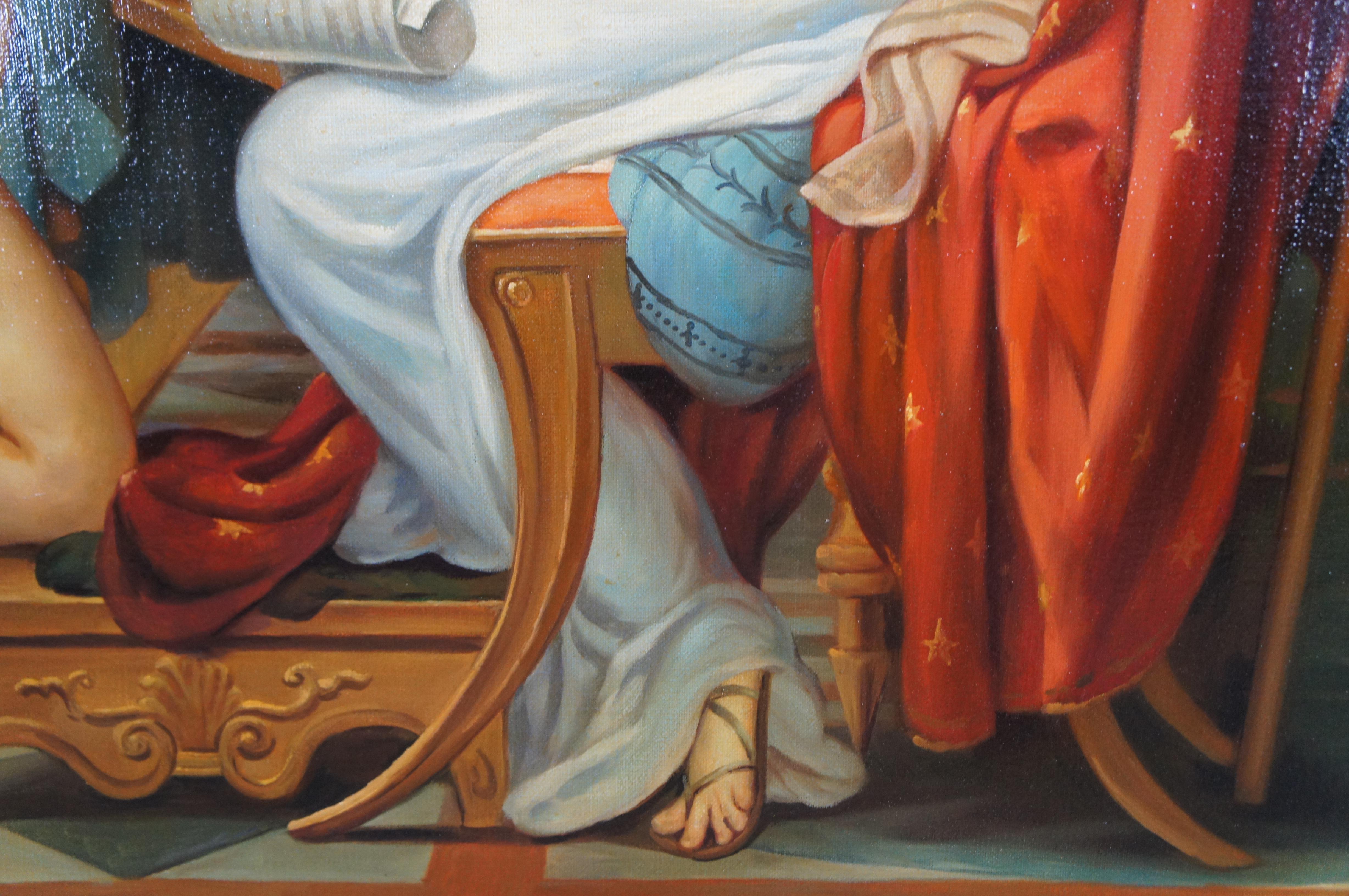 Sappho and Phaon Contemporary School Oil Painting After Jacques-Louis David 72