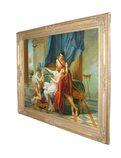 Sappho and Phaon Contemporary School Oil Painting After Jacques-Louis David 72"
