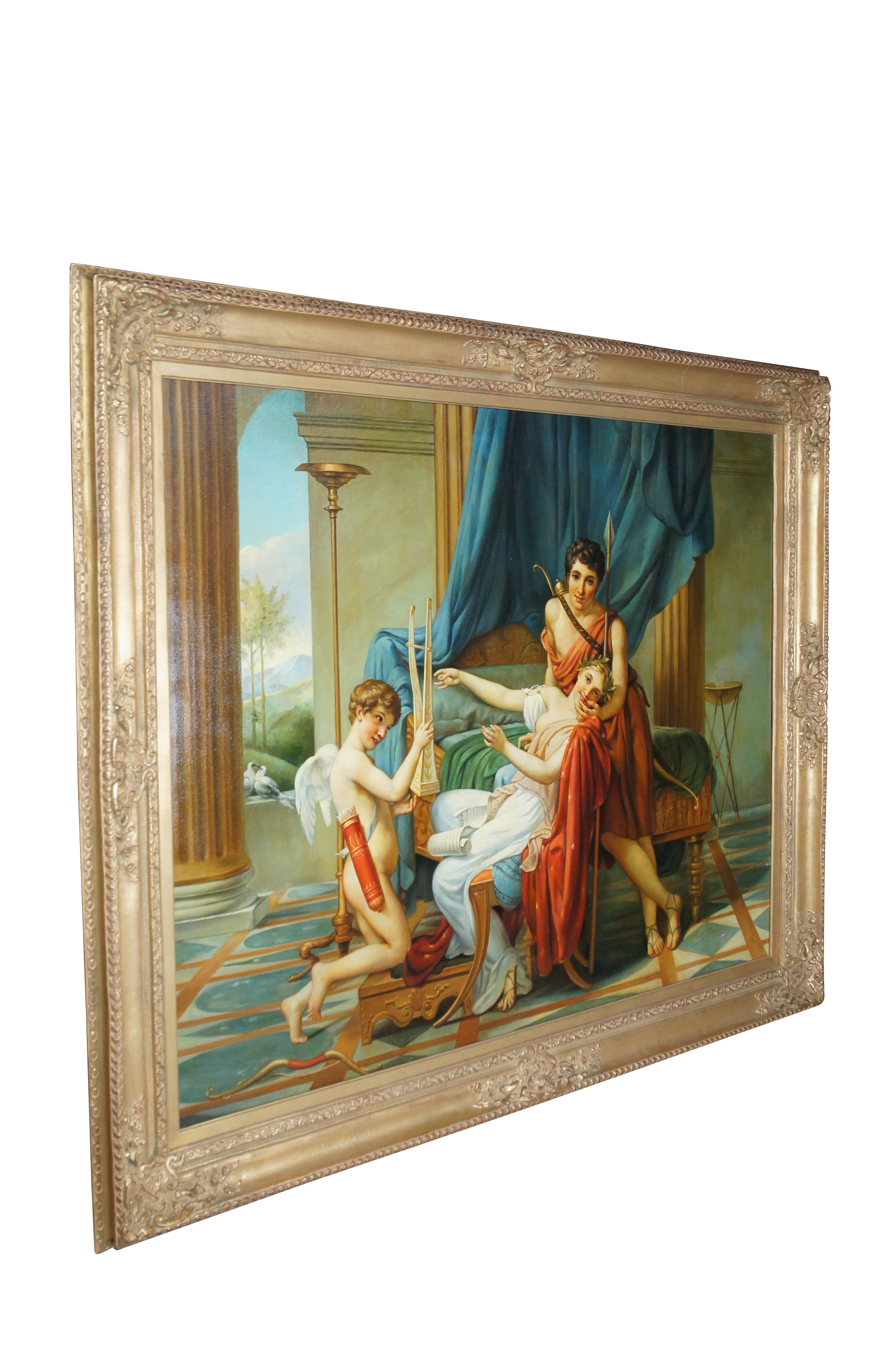 Renaissance Sappho and Phaon Contemporary School Oil Painting After Jacques-Louis David 72