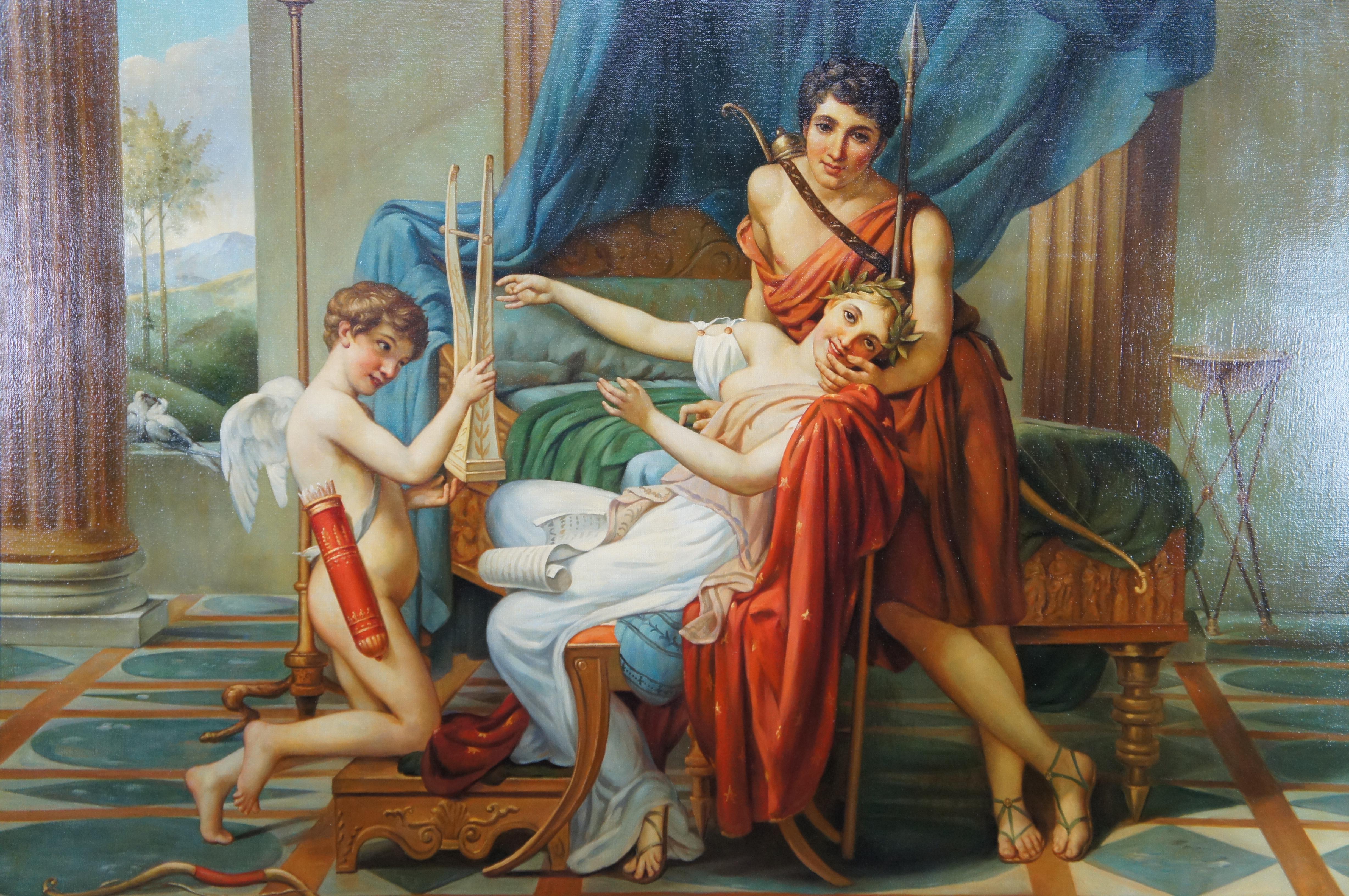 Sappho and Phaon Contemporary School Oil Painting After Jacques-Louis David 72