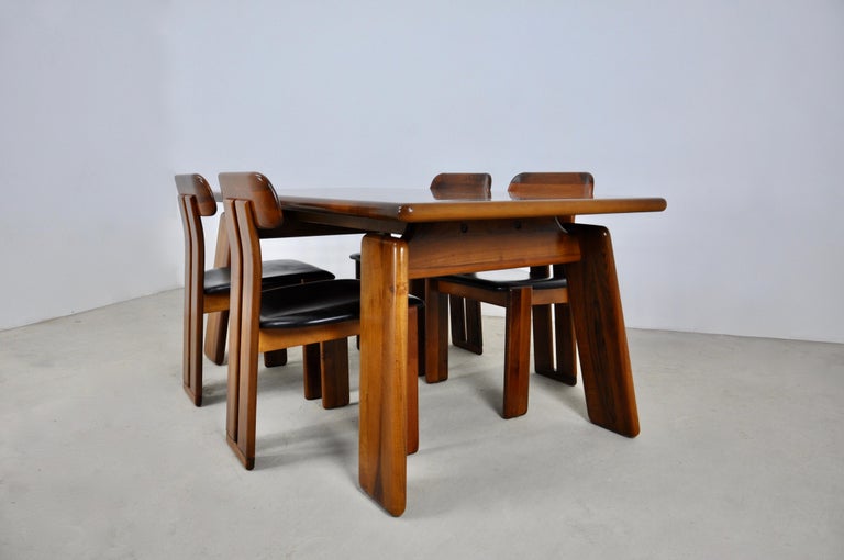 Sapporo" Dining Table and Four Chairs by Mario Marenco for Mobilgirgi