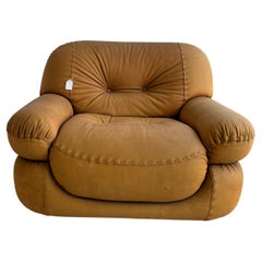 Sapporo Leather Chair by Mobel , 1970’s Italy