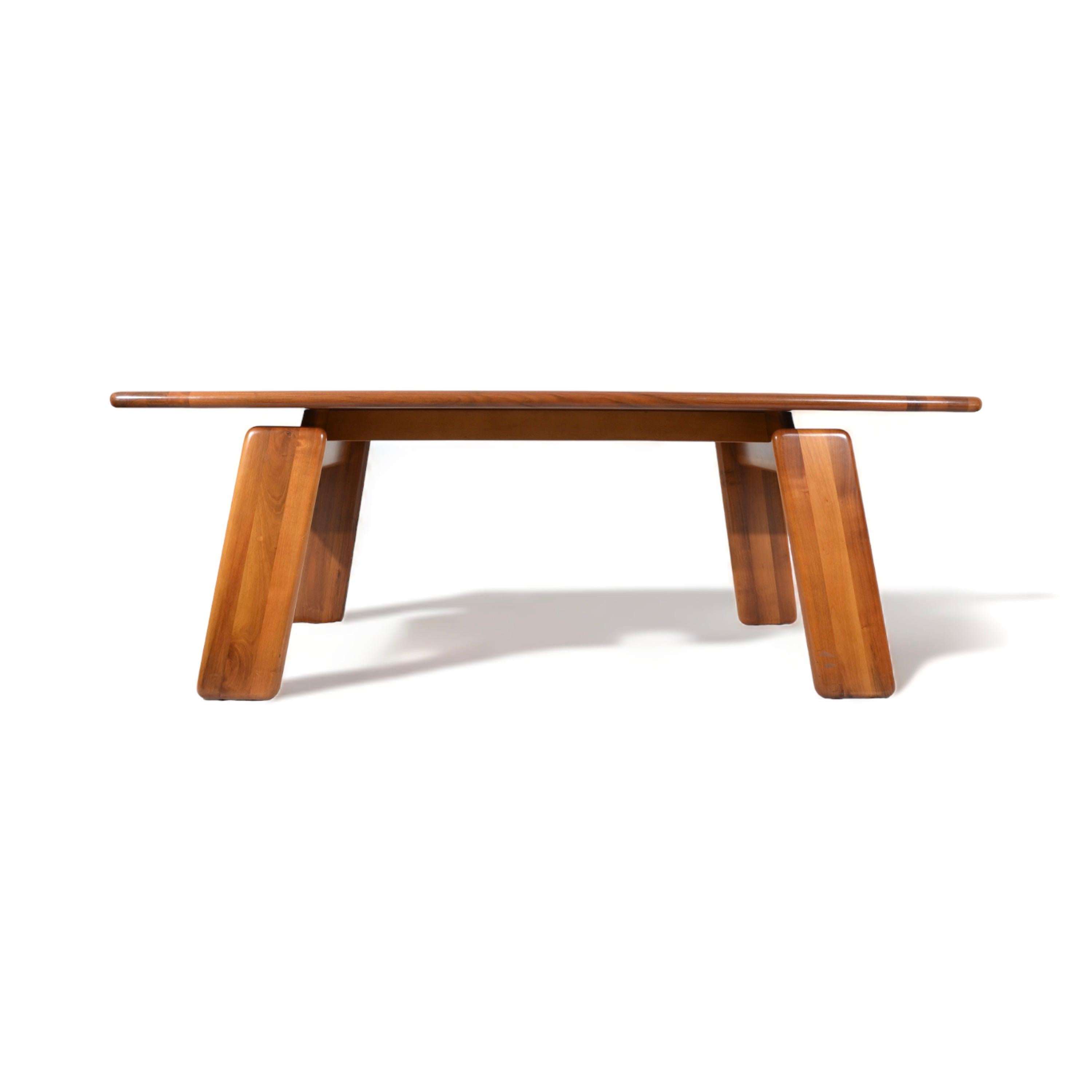 Italian Sapporo Table in Walnut, Mobil Girgi, Mario Marenco, Italy, 1970's
