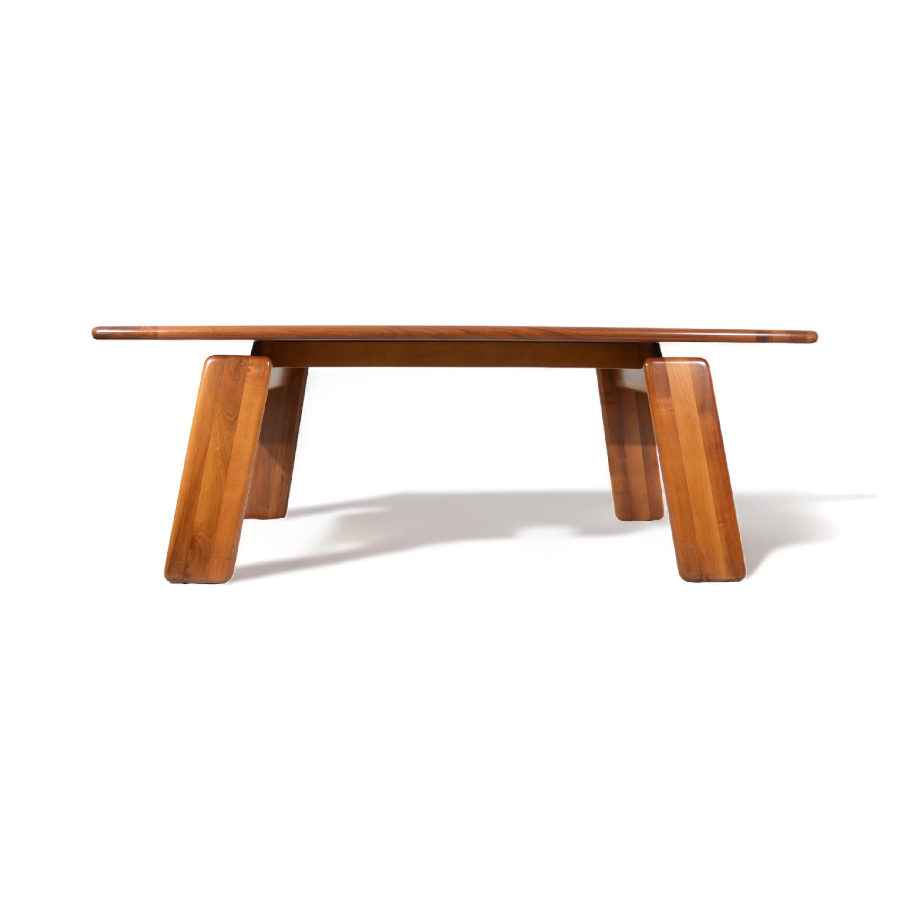 Italian Sapporo Table in Walnut, Mobil Girgi, Mario Marenco, Italy, 1970's For Sale