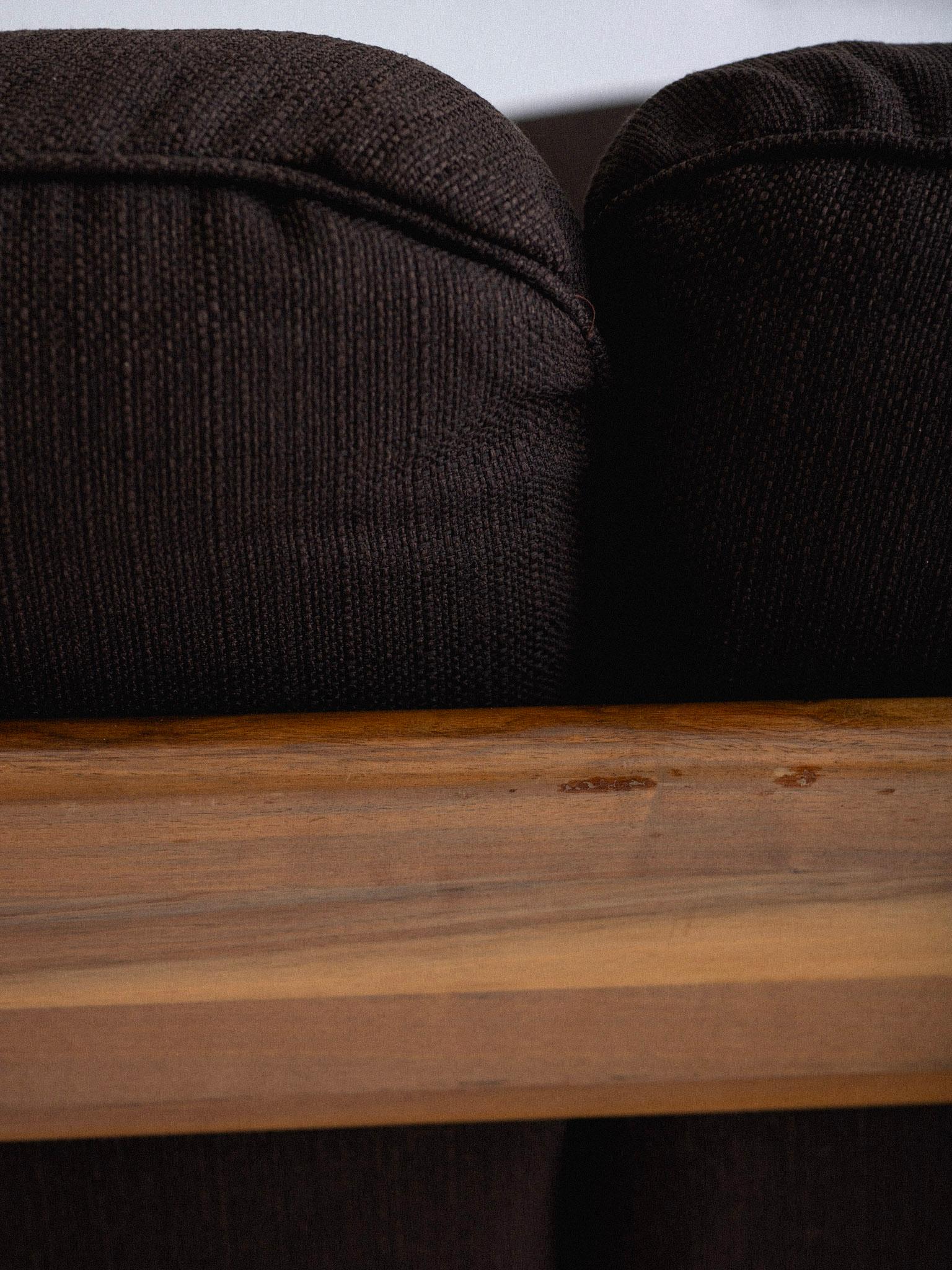 'Sapporo' Wood Frame 3 Seat Sofa by Mario Marenco for Mobil Girgi 4