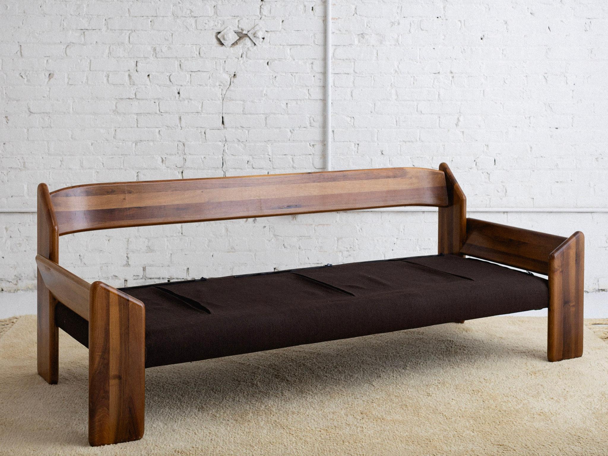 'Sapporo' Wood Frame 3 Seat Sofa by Mario Marenco for Mobil Girgi 7