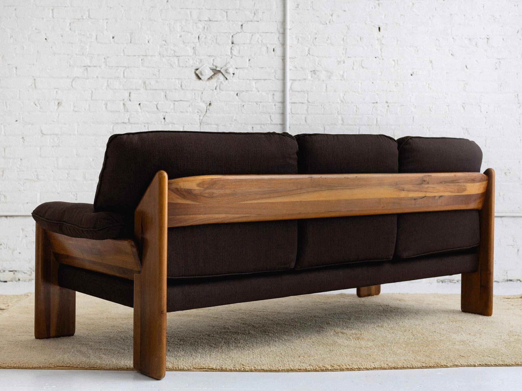 Italian 'Sapporo' Wood Frame 3 Seat Sofa by Mario Marenco for Mobil Girgi