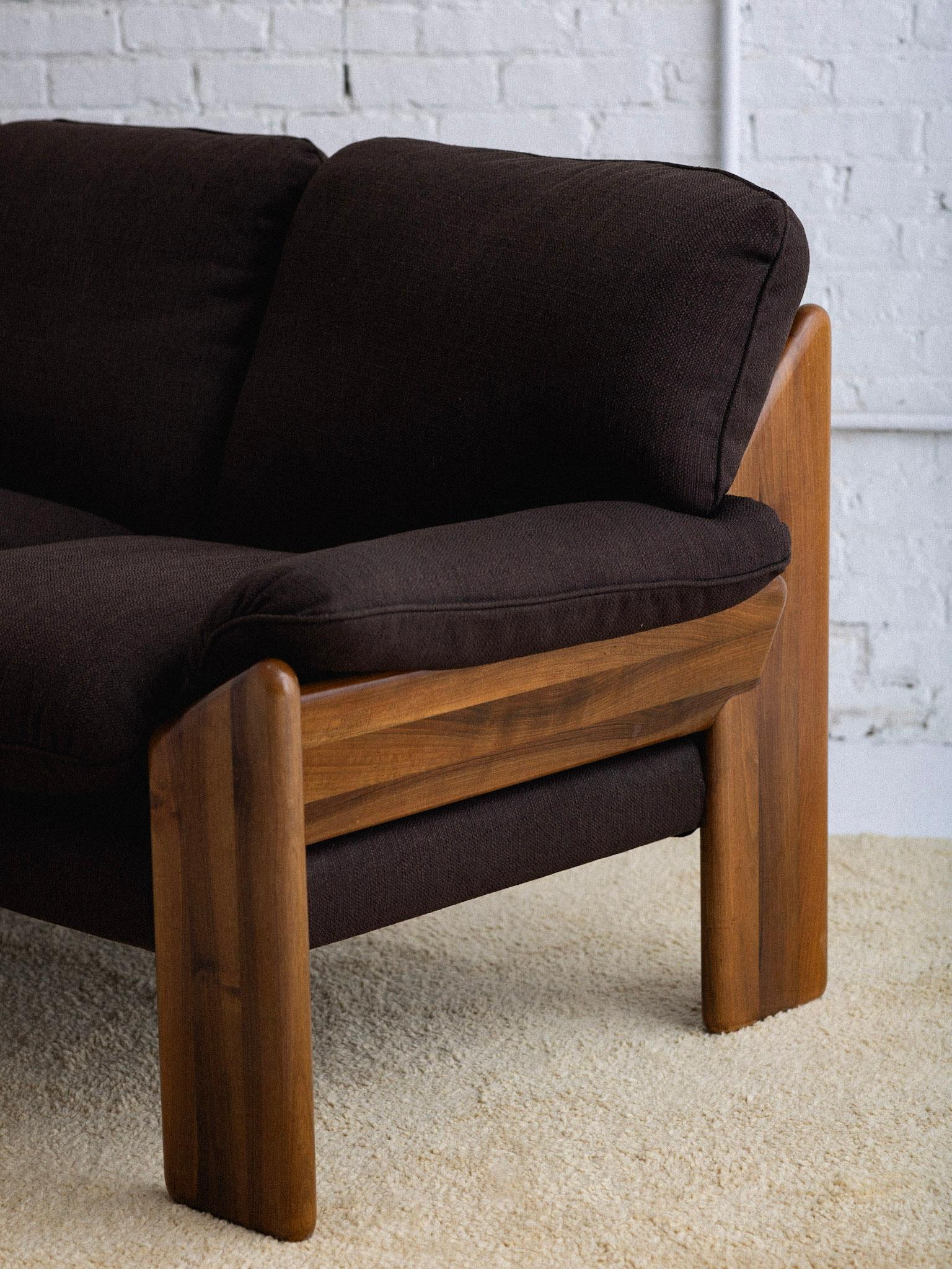 'Sapporo' Wood Frame 3 Seat Sofa by Mario Marenco for Mobil Girgi 2