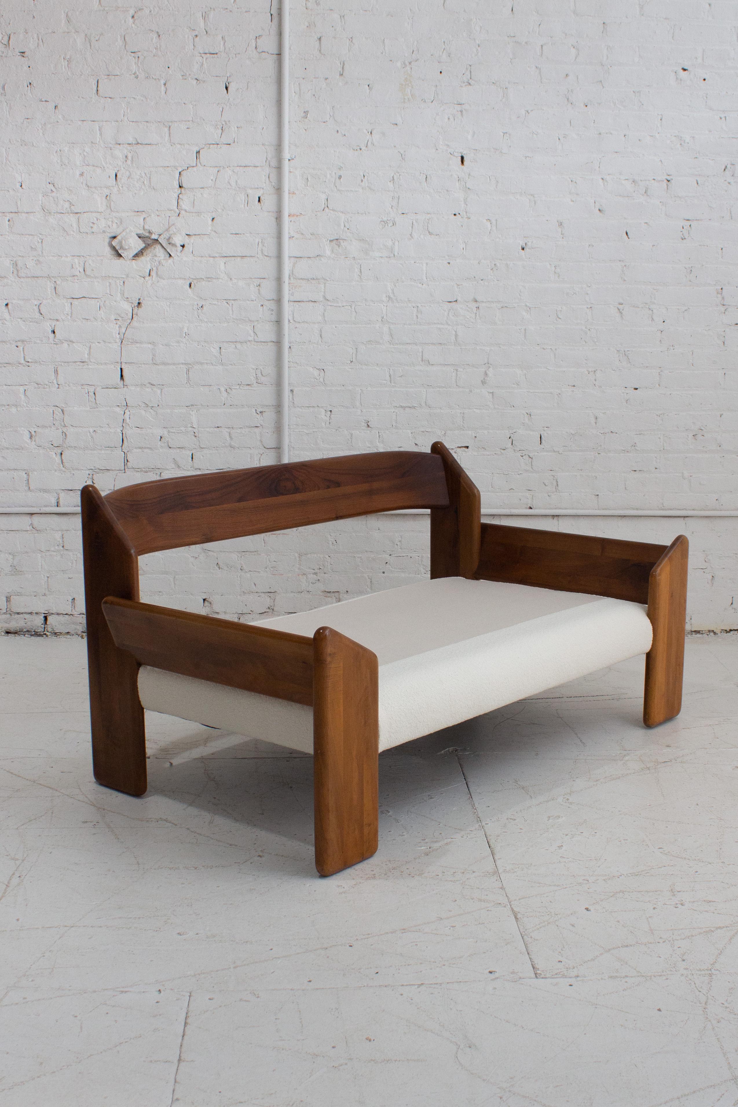 'Sapporo' Wood Frame Two Seat Sofa by Mario Marenco for Mobil Girgi For Sale 5