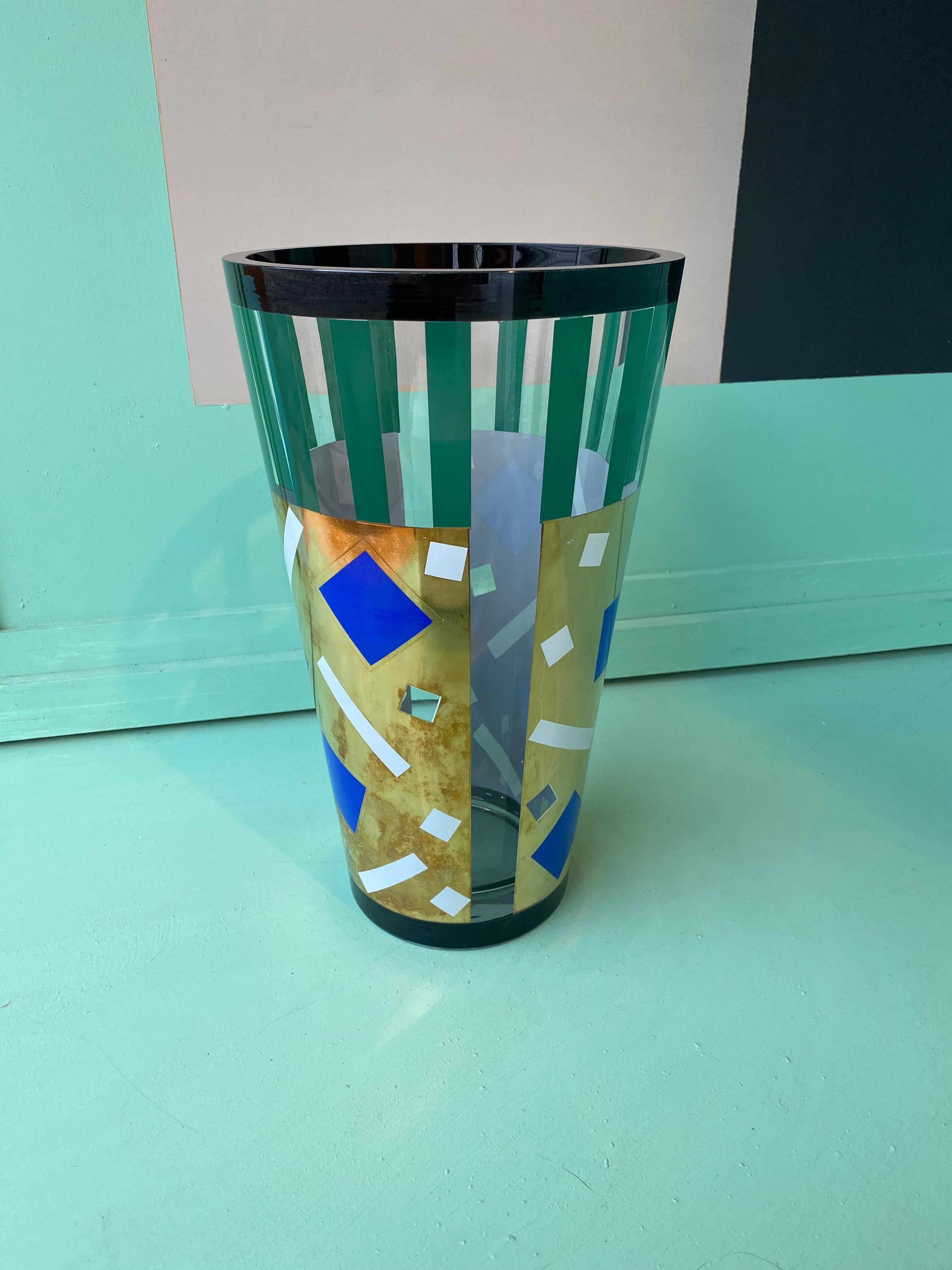 italien Vase Saqqarah de Nanae Umeda, imprimé par Egizia pour Sottsass Associati 1995 en vente