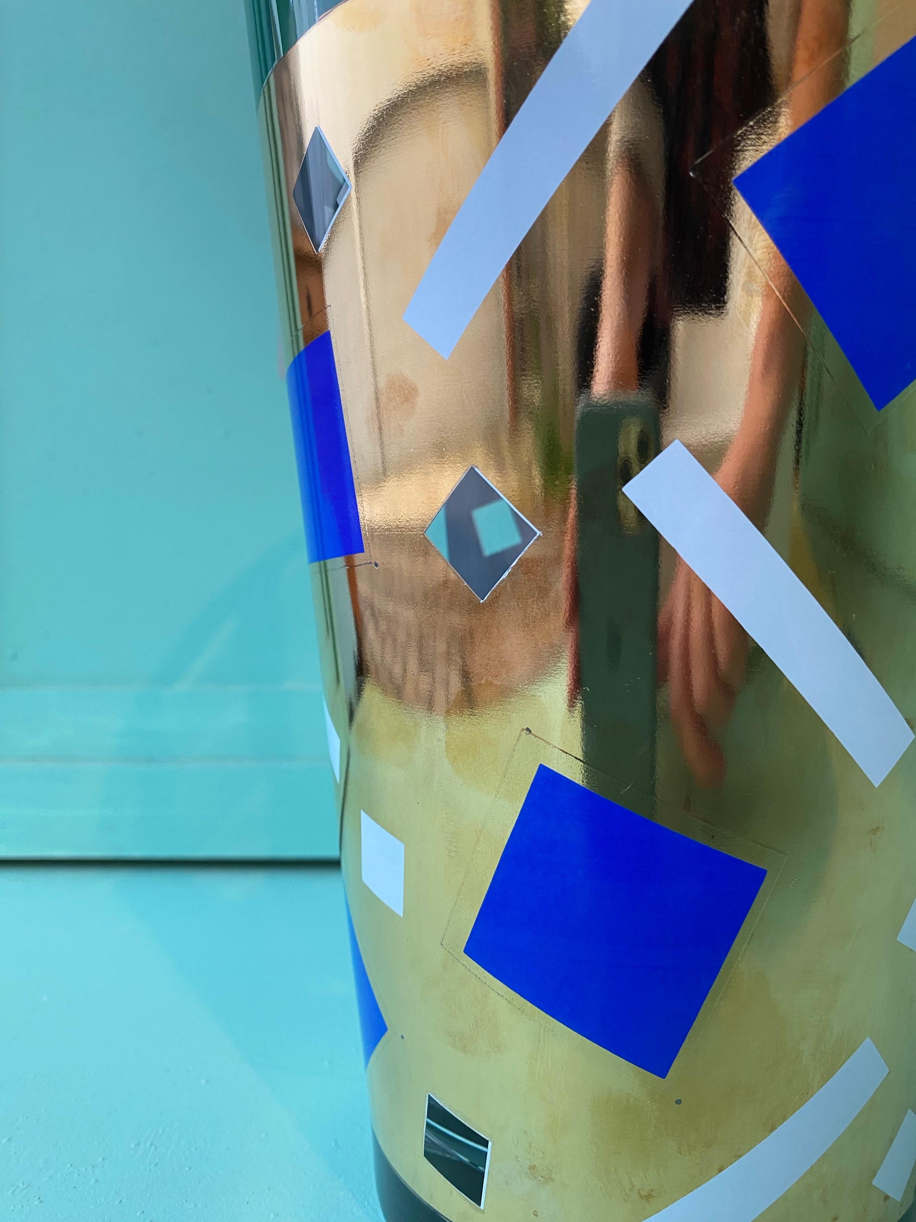 Fin du 20e siècle Vase Saqqarah de Nanae Umeda, imprimé par Egizia pour Sottsass Associati 1995 en vente