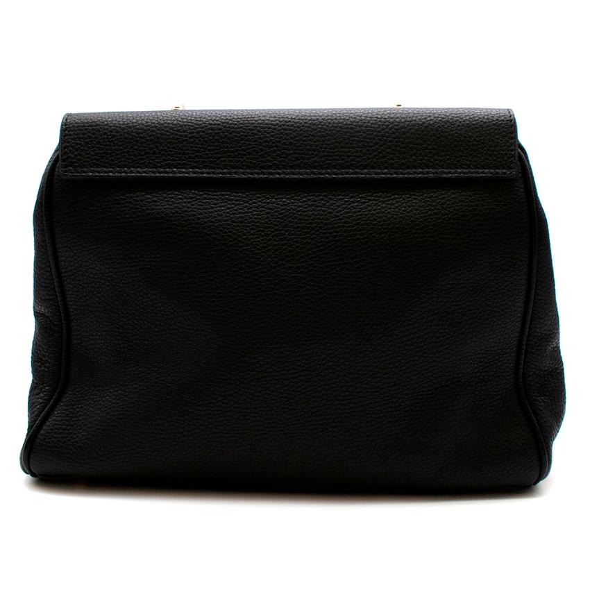 Sara Battaglia Black Leather Lips Tote Bag 2