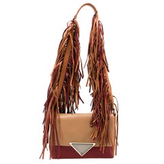 Sara Battaglia Multicolor Leather Teresa Fringe Shoulder Bag