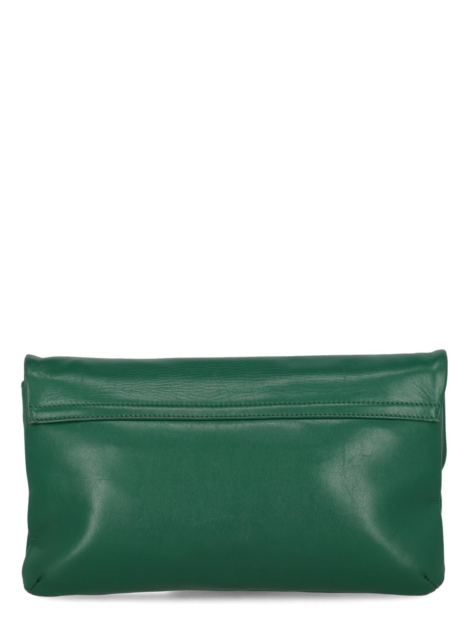 Women's Sara Battaglia Woman Shoulder bag  Green Leather For Sale