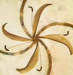 Senza titolo (4 gigli, petali, stami) : Opera d'arte ad encausto