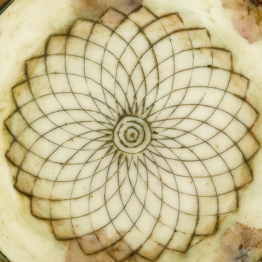 Untitled (Hydrangea) : Encaustic work of art - Abstract Geometric Mixed Media Art by Sara Crisp
