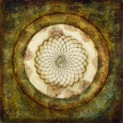 Untitled (Hydrangea) : Encaustic work of art