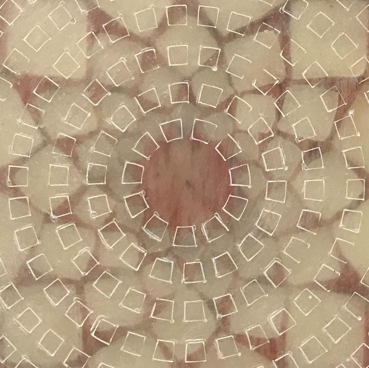 Sans titre (Geométrie peinte) : Œuvre d'art à l'encaustique - Abstrait Mixed Media Art par Sara Crisp