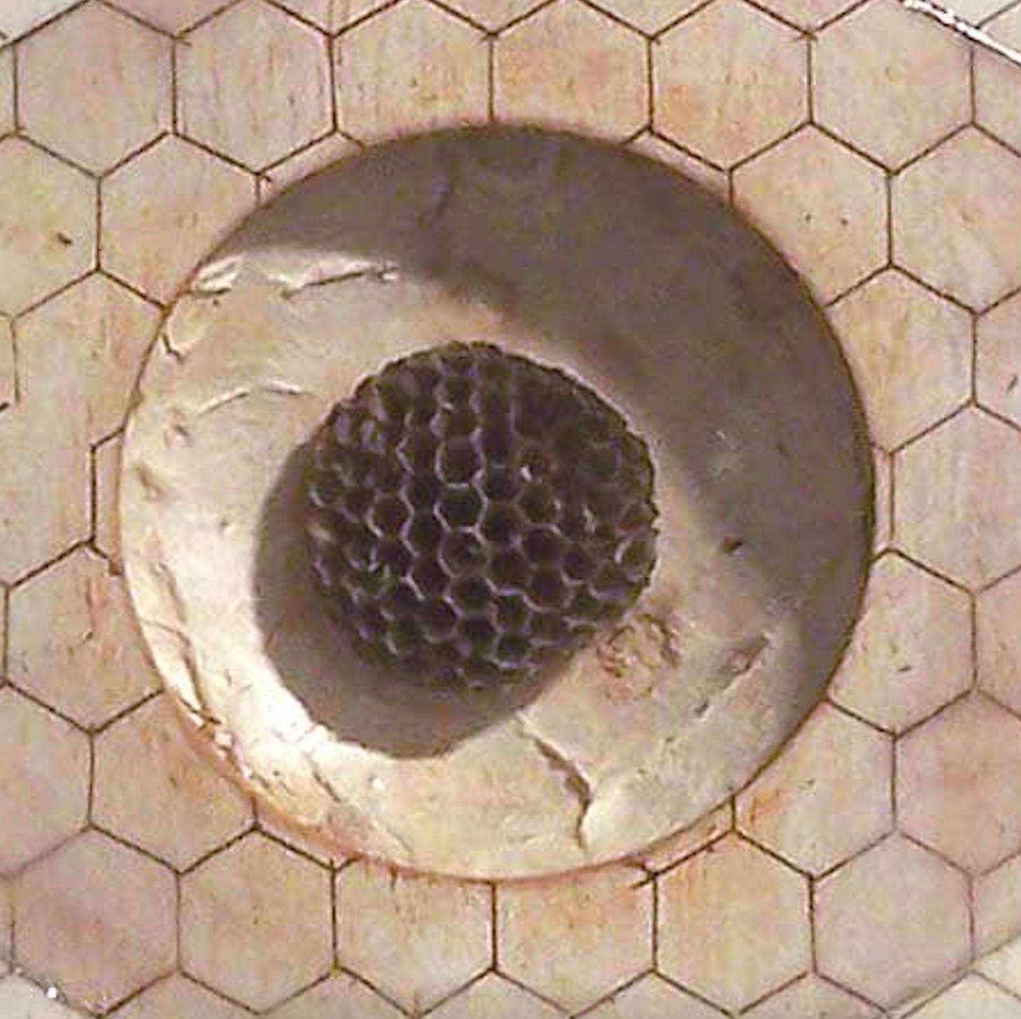 Senza titolo (Alveare di vespe) : Opera d'arte astratta a tecnica mista - Mixed Media Art Astrattismo geometrico di Sara Crisp