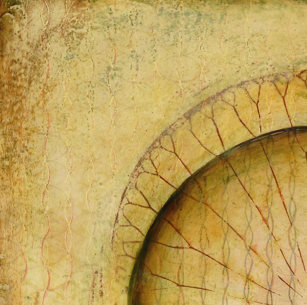 Untitled (Wheel/Lotus) : œuvre d'art à l'encaustique en vente 1