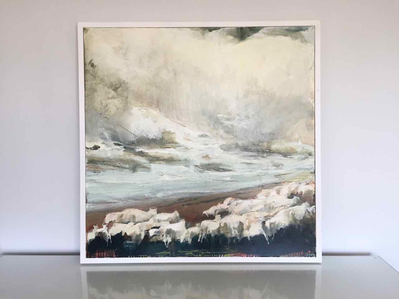 Cheviots (Hole of Horcum, Ryedale), 2018 by Sara Dudman RWA, Oil on stretched canvas

Sara paints with very gestural mark making, and this painting is part of her body of work which interprets the fascinating interactions and relationships between