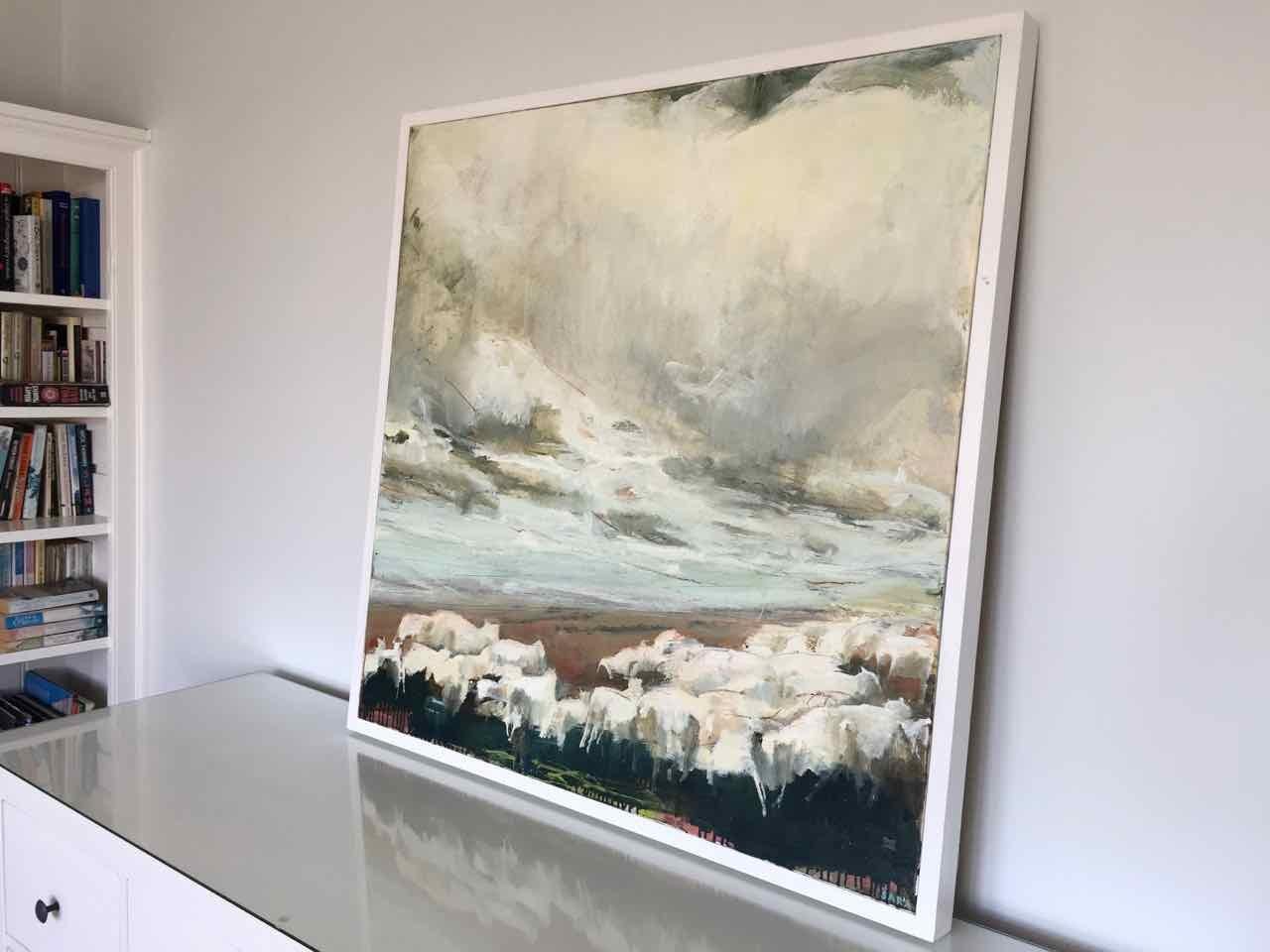 Cheviots (Hole of Horcum, Ryedale): Oil Painting by Sara Dudman RWA For Sale 1