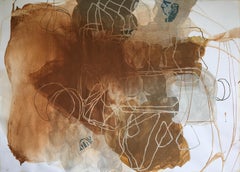 Disinterred Drawing (Garden 01): Earth Pigment Painting by Sara Dudman RWA