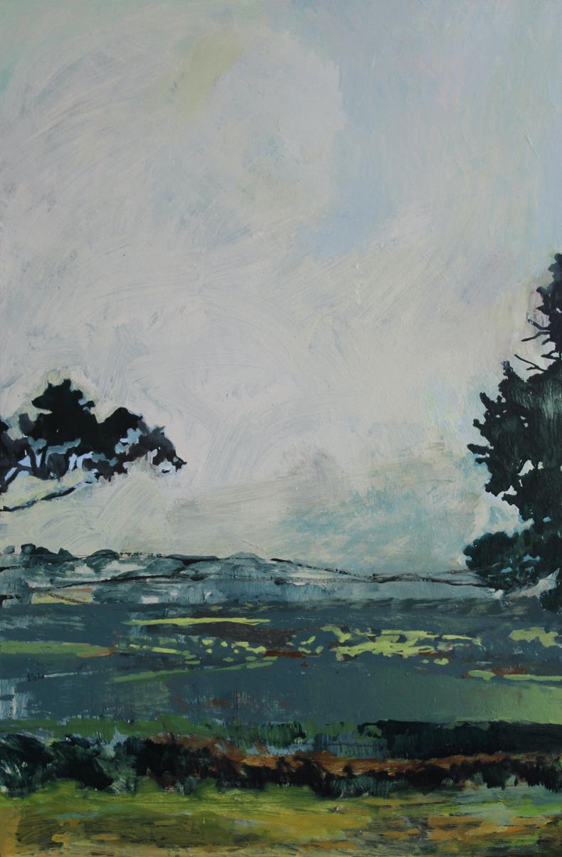 Every Tree I Have Ever Seen, triptych of oil paintings by Sara Dudman RWA 1