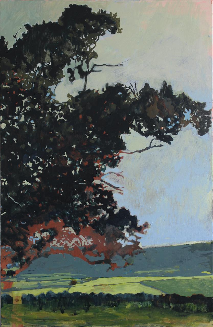 Every Tree I Have Ever Seen, triptych of oil paintings by Sara Dudman RWA 3