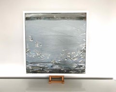 Incoming Tide: Oil Painting by Royal West Academician of Estuary and Gulls