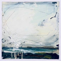 Kittiwakes (Staithes Harbour): Oil Painting of Birds in Flight by RWA