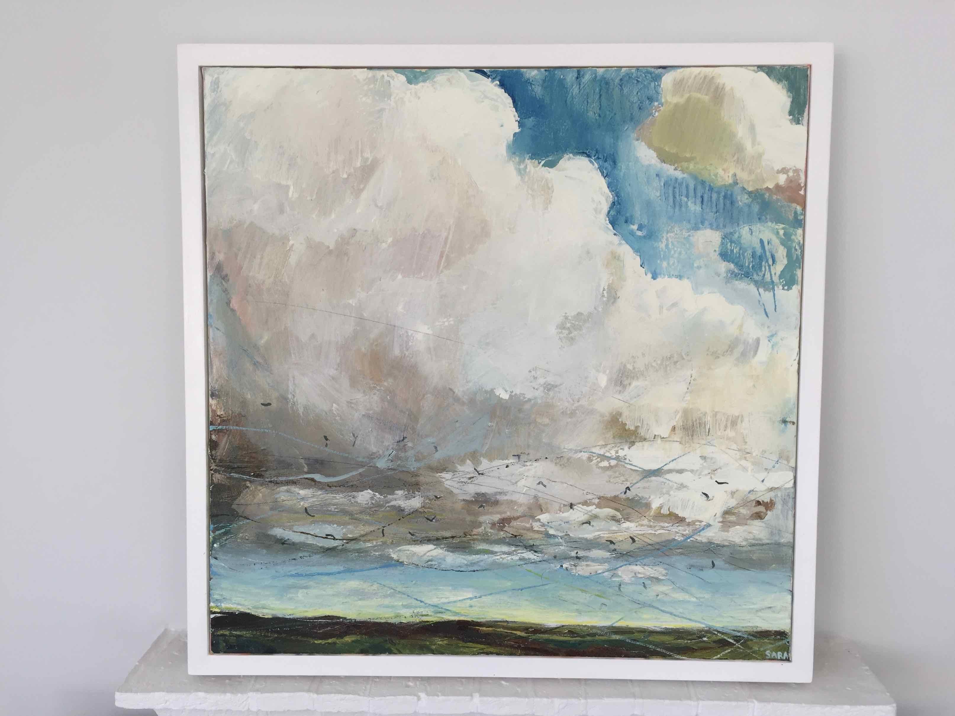 Redwings & Fieldfares (Westerdale): Oil Painting by Sara Dudman RWA For Sale 1