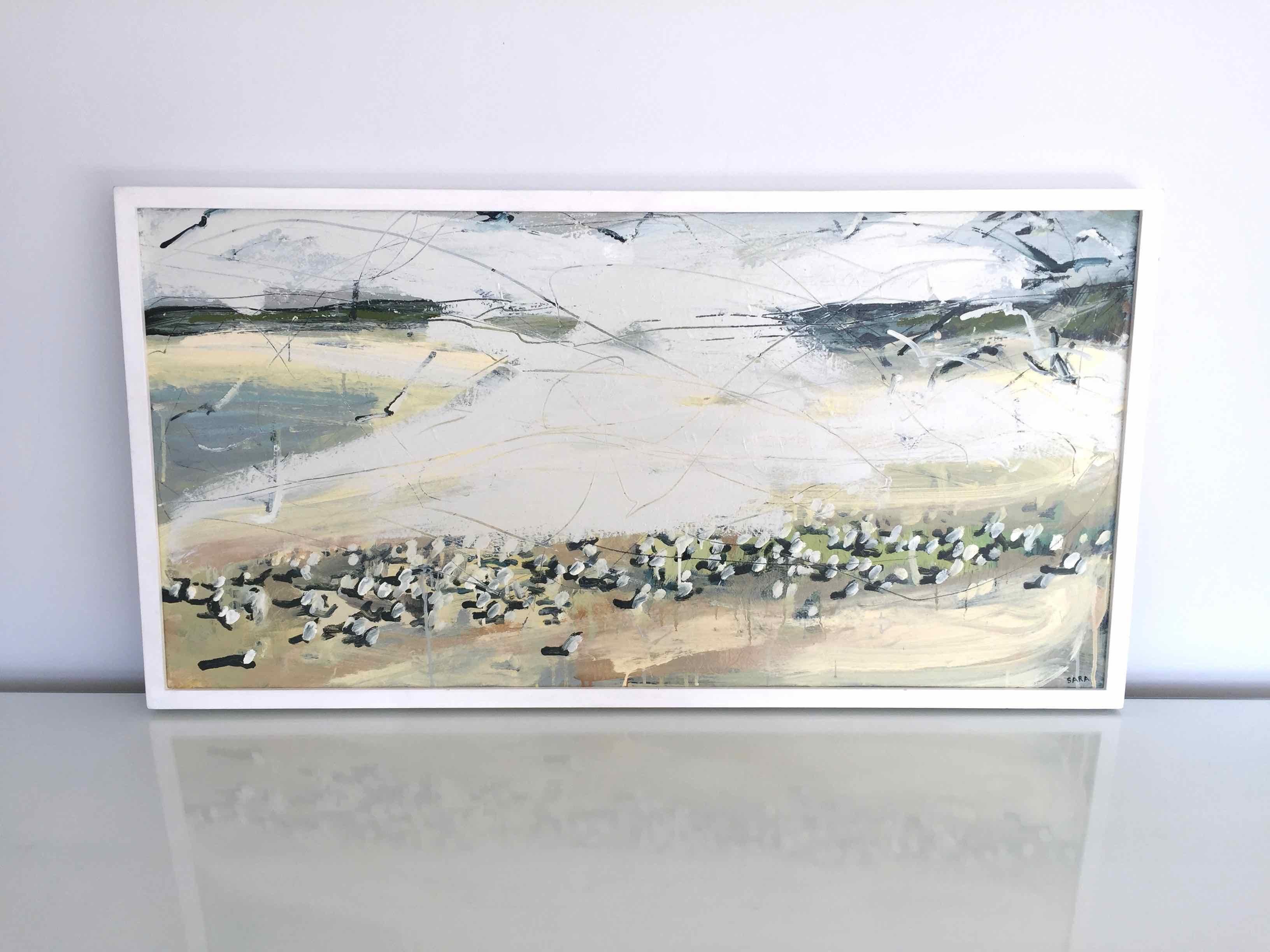 Sandpipers and Arctic Terns 1 (Northumberland): Oil Painting by Sara Dudman RWA For Sale 5