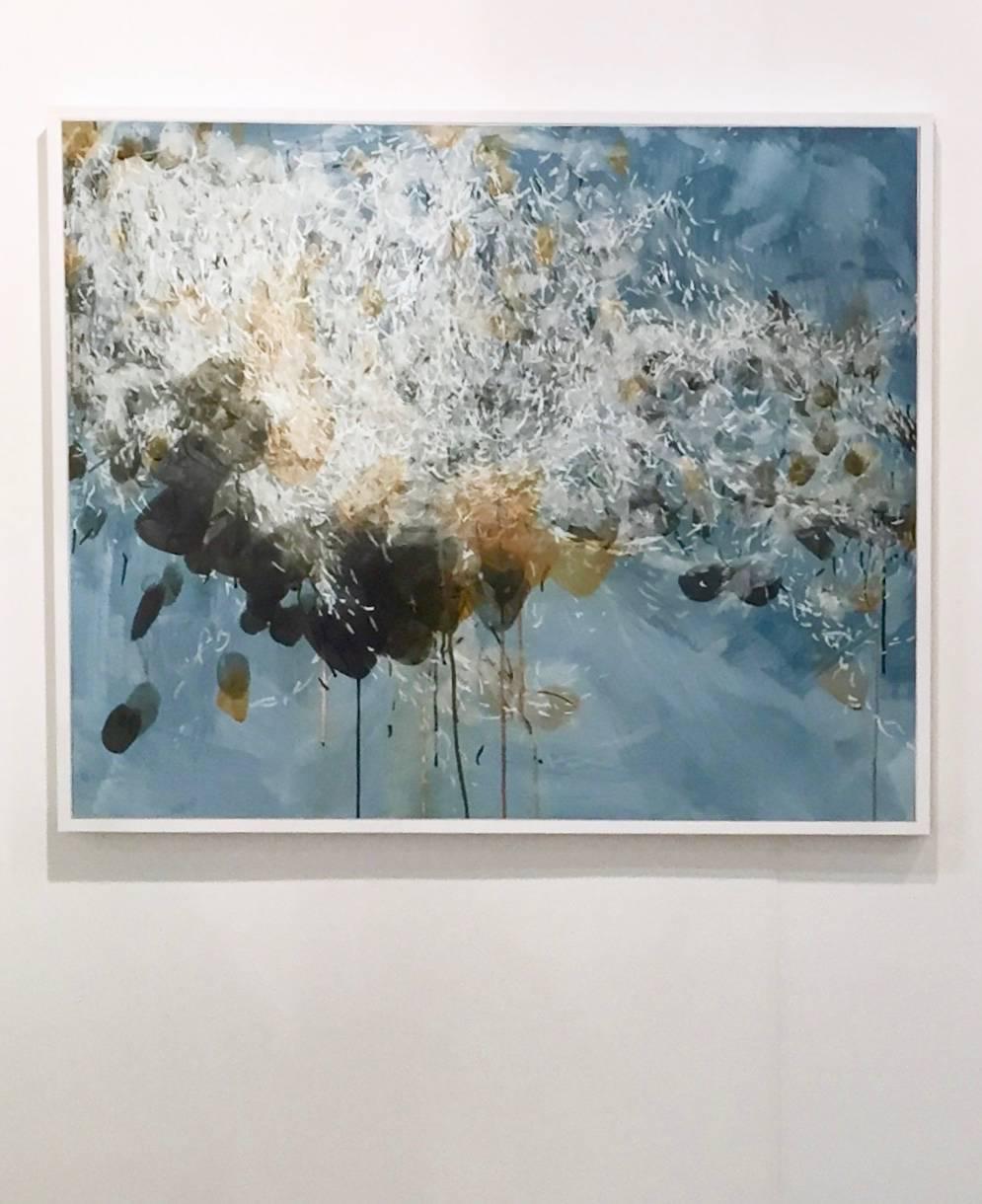 Swarm - Woodland Brown (Gran Sasso), 2017, Watercolour, ink and gesso on paper on aluminium, 33 1/2 × 40 3/5 in; 85 × 103 cm by Sara Dudman RWA

This painting has been mounted onto aluminium and set in a wood tray frame.

Painterly qualities and