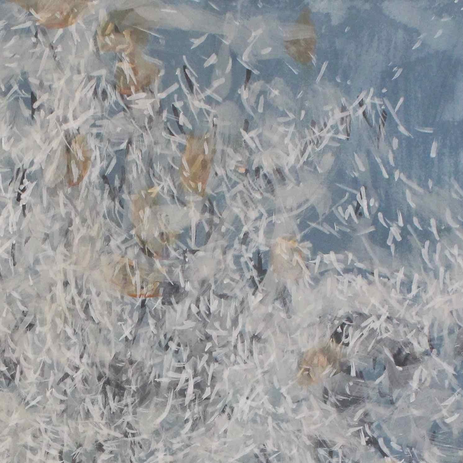 Swarm: Abstract Painting of Butterflies by Sara Dudman RWA For Sale 2