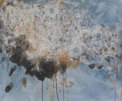 Swarm: Watercolour painting of a swarm of butterflies on paper and aluminium