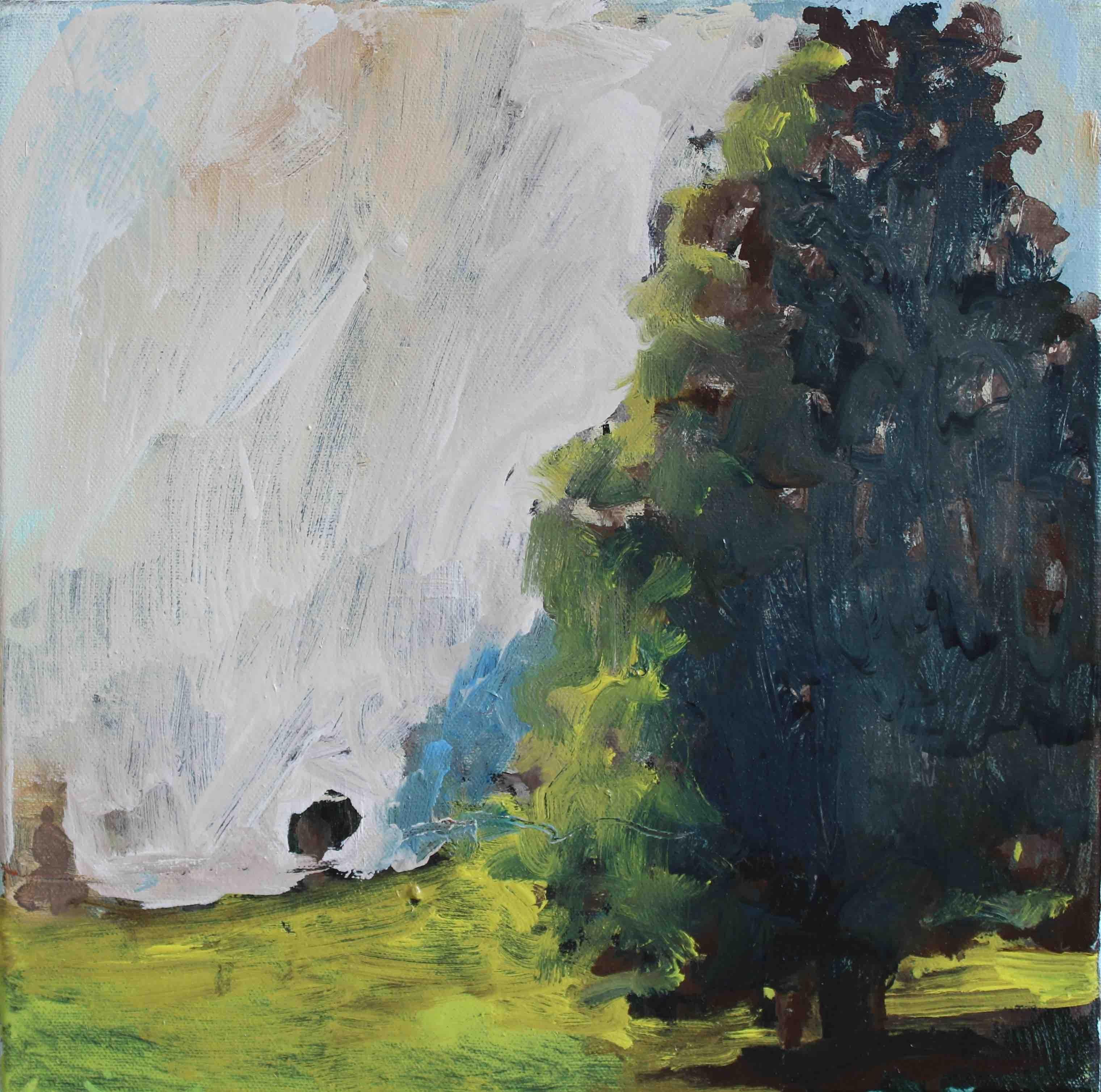 The Idea of A Tree 1, oil painting study by Sara Dudman RWA For Sale 1