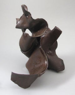 "Alrededor", Abstracto, Gestual, Cerámica, Marrón, Gres, Escultura, 2020