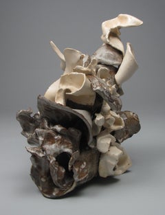 "Milky Jumble", Contemporary, Gestural, Ceramic, Stoneware, Cream, Sculpture