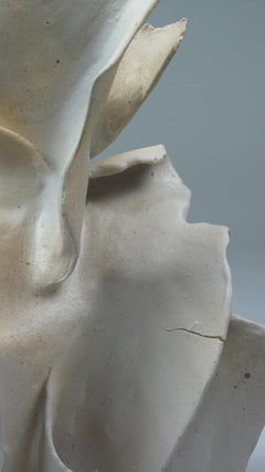 "Rustic", Contemporary, Gestural, Ceramic, Cream, White, Grey, Sculpture