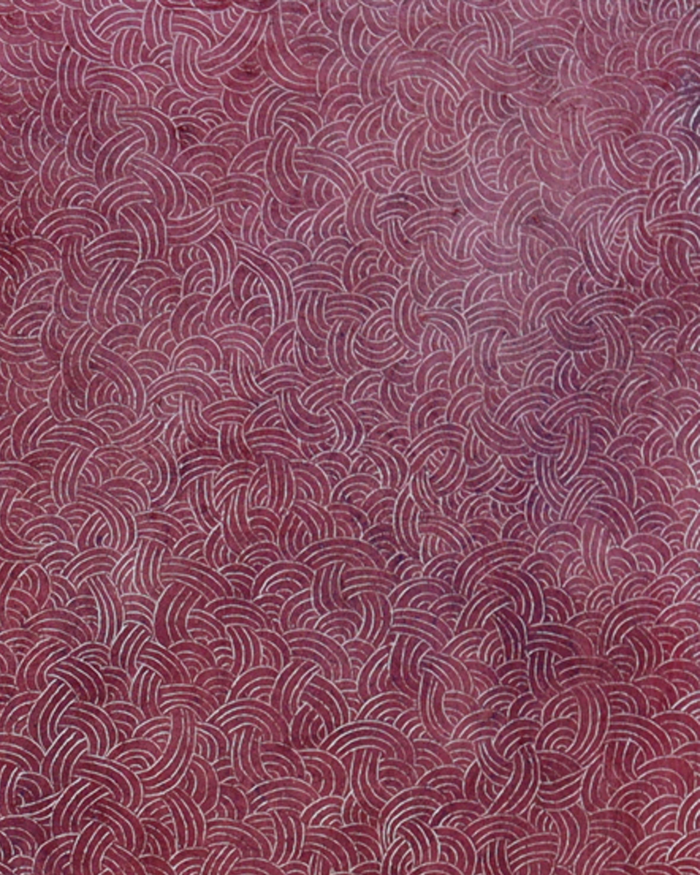 Cosmos Unfolding large scale wax and egg tempera abstract artwork - Pink Abstract Painting by Sara Freeman